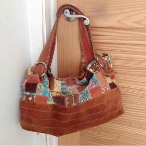 Fossil Genuine Leather Shoulder Bags Mercari Fossil Patchwork Modern Vintage Handbag