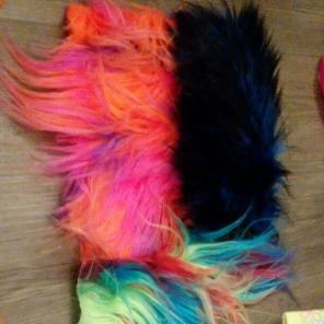 Faux fur crafting samples