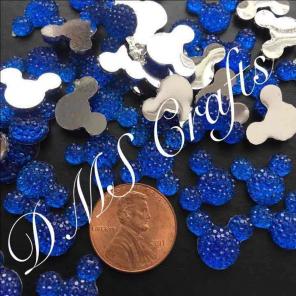 Blue Mickey Mouse Head Cabochons Resin