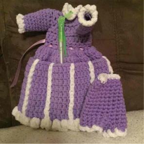 Hand crocheted doll outfit