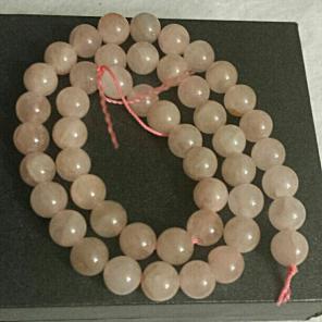 Natural pink Quartz stone 8mm 49pcs