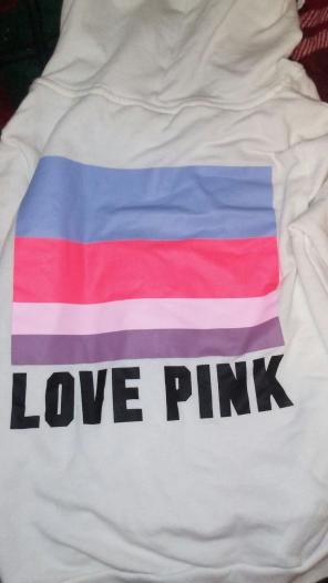 Pink white sweatpants set