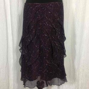 Ann Taylor Purple Tiered Skirt 10 Petite
