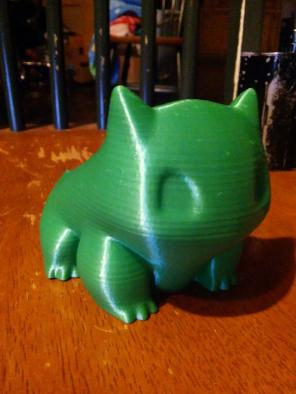 3D Printed Green Bulbasaur Planter