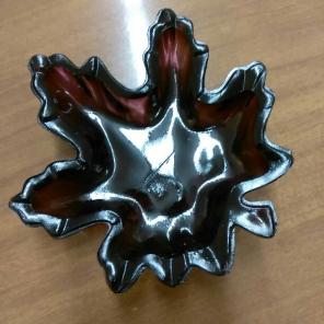 Purple amethyst glass Maple Leaf