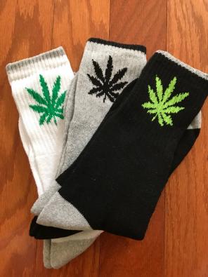 3 Pairs Men Weed Socks