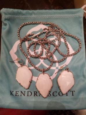 Kendra Scott White MOP Corley & necklace