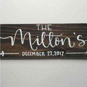 Custom wood sign