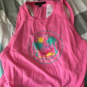 Pink Crop Halter Top