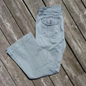Grey bootleg denim