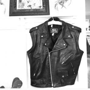 VIntage Men's Leather motorcycle vest