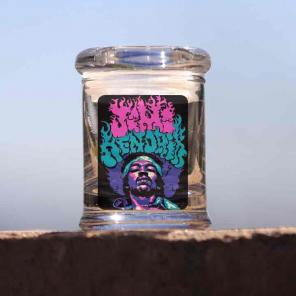 Jimi Hendrix Glass Jar w/air tight lid
