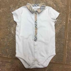 Burberry Tanner check placket playsuit