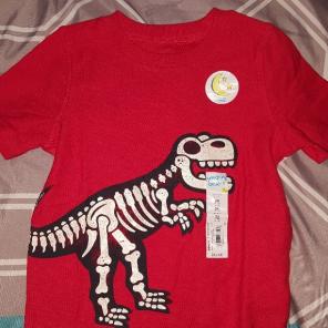 24 Mon Jumping Beans Red Dinosaur Shirt