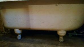 Vintage cast iron bathtub