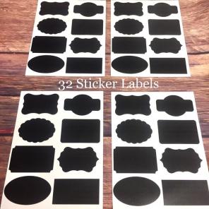 X32 Pcs 8 Shapes Sticker Labels