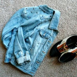 Studded Jean Jacket w/ Pockets