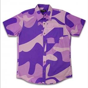 Pink Dolphin -Purple Camo Button Up