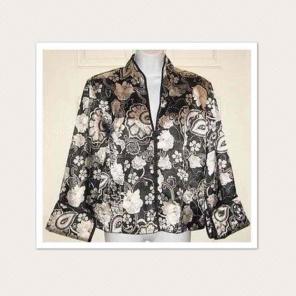 Vintage 1980s Satin Mandarin Jacket M