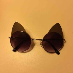 Cat ears sunglasses, gold