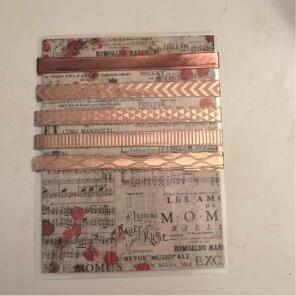 Rose Gold Skinny Washi Sampler FREE SHIP