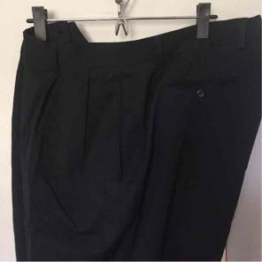 Blk Pleat Front Dress Pant, 38/32