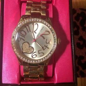 Betsey Johnson gold watch