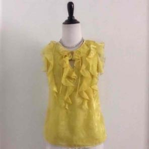 Sleeveless ruffle top XS