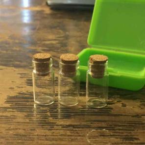 Tiny diy cork jars/bottles containers