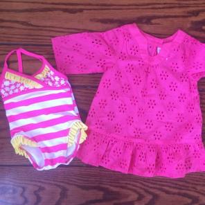 Gymboree Eyelet Beach Dress, Swimsuit 3m