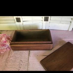 Refinished Vintage Wooden Cigar Box