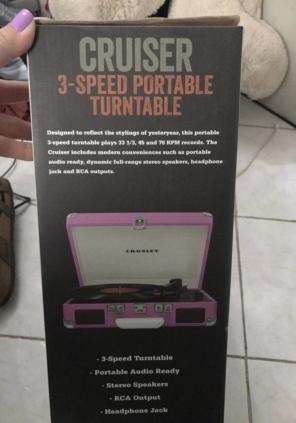 Crosley Pink Record Player