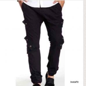 BLACK CARGO JOGGERS XXL