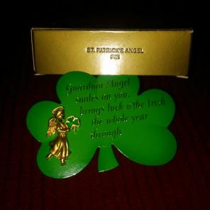 St. Patrick's Day Angel Pin