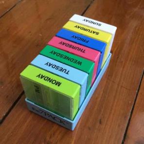Pill organizer weekly AM PM