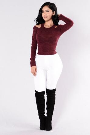 Fashion Nova Sweater Red