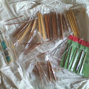 Huge Lot Bamboo Knitting Needles Crochet