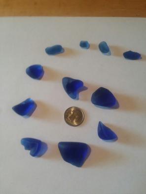 One ounce of cobalt blue faux seaglass