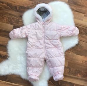 Pink Quilted Snow Suit