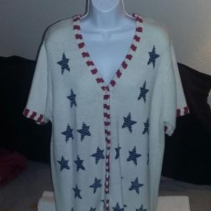 Americana Sweater by Quacker Factory, XL