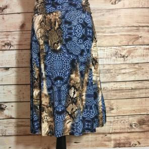 Lularoe Azure Snake Print Skirt Sz M