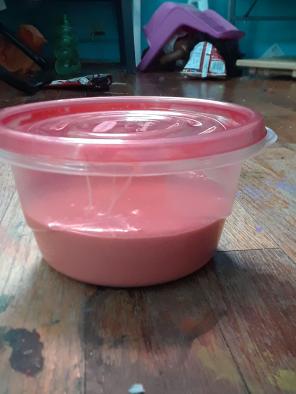 Pink glossy slime