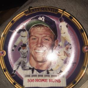 Mickey Mantle "536 Home Runs" Gold Plate