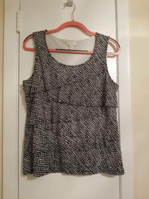 Chico's black and white sleeveless top