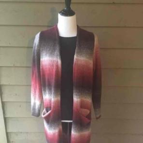 Striped Ombre Duster Cardigan