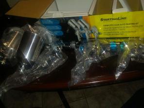 Complete 3-gun auto painting kit