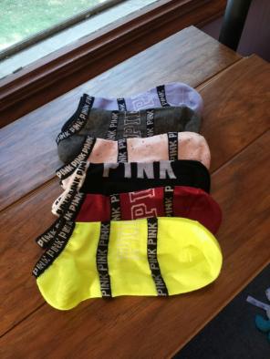 6 new pairs pink socks free ty gift