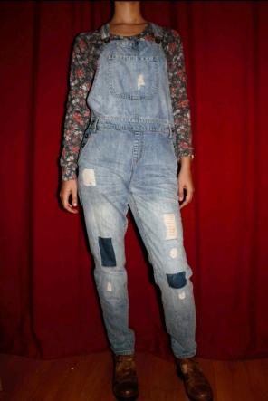 patchwork overalls