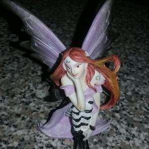 Hand painted, new, red headed fairy