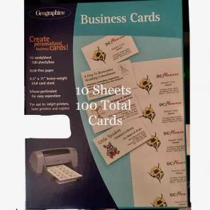Blank Business Cards 100 Cards Total
